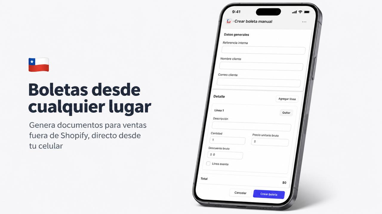 Crear boleta manual desde el celular - Boletas desde cualquier lugar
