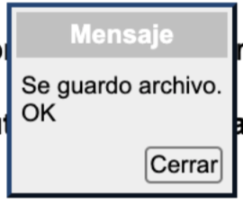 Confirmación: Se guardó archivo OK